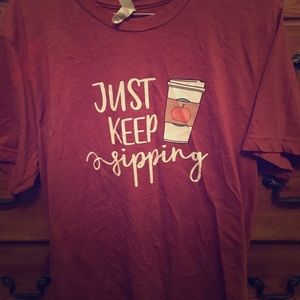 Tee shirt with coffee image